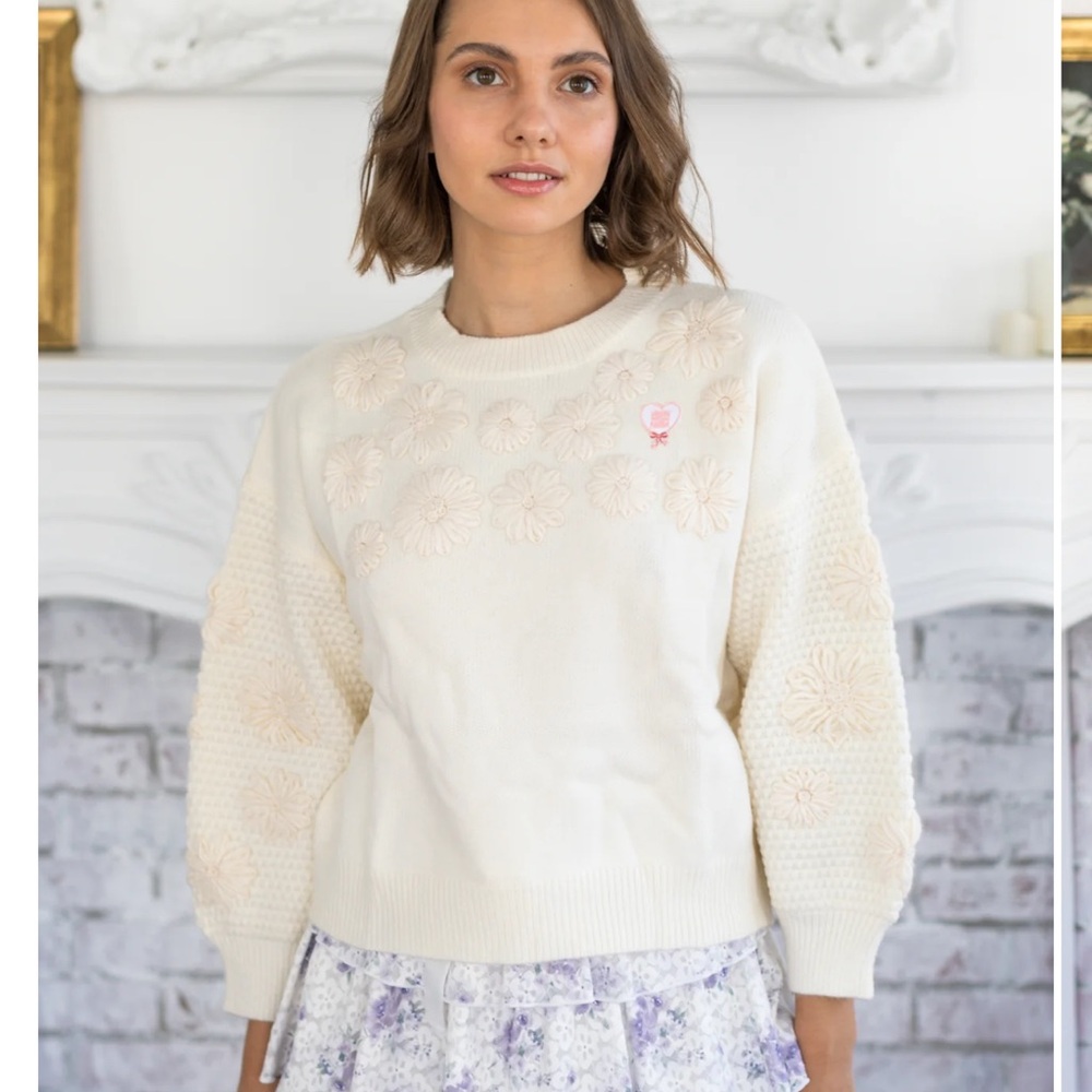 Kestan Myra White Sweater small